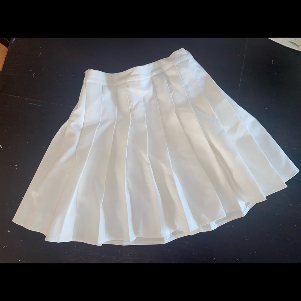 White Pleated Tennis Skirt